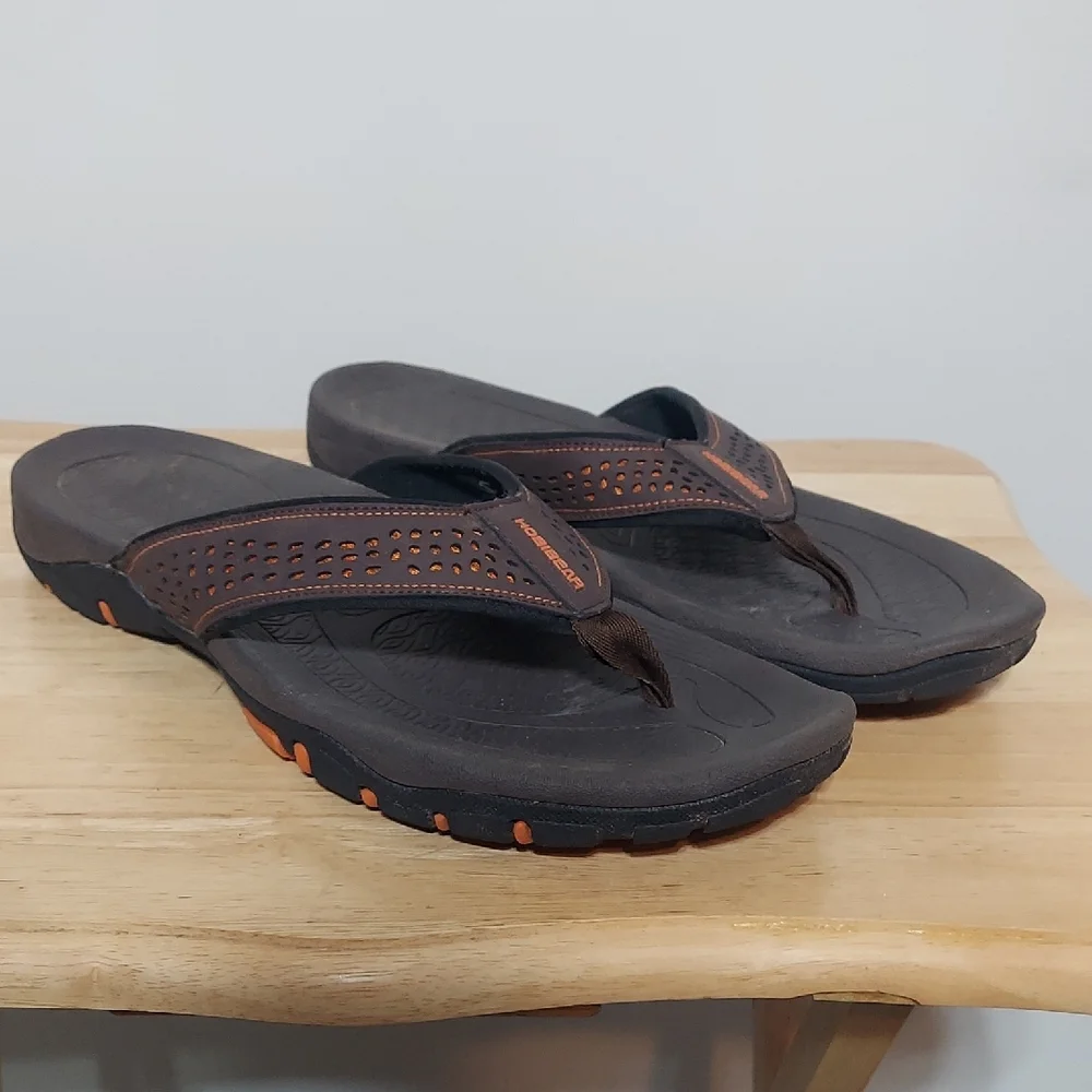Hobibear Men's Comfort Flip-Flop Sandals - Size 12 - Arch Support & Non-Slip